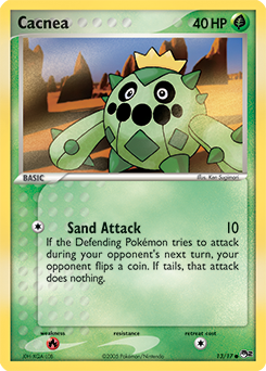 Common Pokémon card Cacnea 13/17 from POP 2 expansion