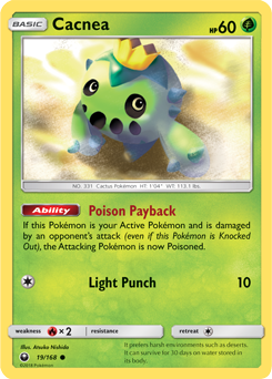 Cacnea 19/168 Pokémon card from Celestial Storm for sale at best price
