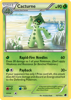 Cacturne 10/116 Pokémon card from Plasma Freeze for sale at best price