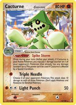 Carte Pokémon Cacturne 15/100 de la série Ex Gardiens de Cristal en vente au meilleur prix