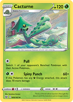 Cacturne 5/163 Pokémon card from Battle Styles for sale at best price