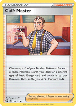 Uncommon Pokémon card Café Master 133/172 from Brilliant Stars expansion