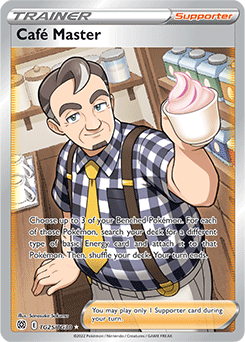 Full Art Trainer Pokémon card Café Master TG25/TG30 from Brilliant Stars expansion