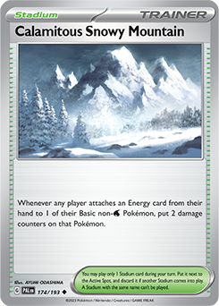 Calamitous Snowy Mountain 174/193 Pokémon card from Paldea Evolved for sale at best price