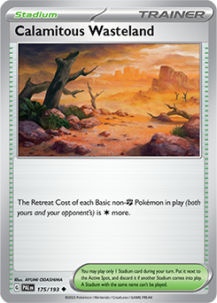Uncommon Pokémon card Calamitous Wasteland 175/193 from Paldea Evolved expansion
