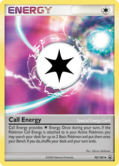 Uncommon Pokémon card Call Energy 92/100 from Majestic Dawn expansion