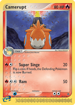 Carte Pokémon Peu commune Camerupt 24/97 de la série Ex Dragon