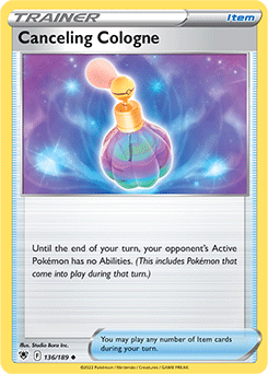 Canceling Cologne 136/189 Pokémon card from Astral Radiance for sale at best price