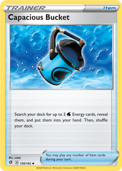 Capacious Bucket 156/192 Pokémon card from Rebel Clash for sale at best price