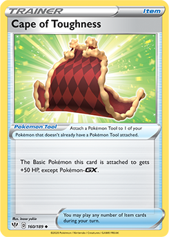 Uncommon Pokémon card Cape of Toughness 160/189 from Darkness Ablaze expansion