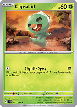 Common Pokémon card Capsakid 027/198 from Scarlet & Violet expansion