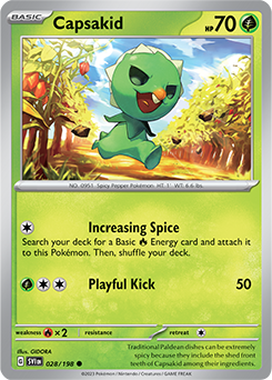 Common Pokémon card Capsakid 028/198 from Scarlet & Violet expansion