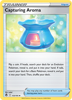 Uncommon Pokémon card Capturing Aroma 153/195 from Silver Tempest expansion