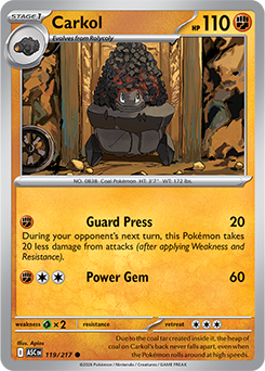 Carkol 119/217 Pokémon card from Ascended Heroes for sale at best price