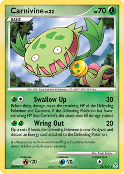 Carnivine 21/130 Pokémon card from Diamond & Pearl for sale at best price