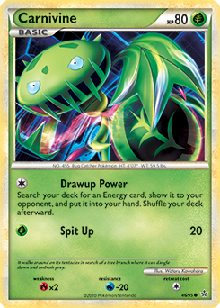 Common Pokémon card Carnivine 46/95 from Unleashed expansion