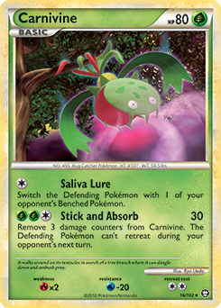 Carnivine 16/102 Pokémon card from Triumphant for sale at best price