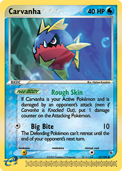 Carte Pokémon Carvanha 51/109 de la série Ex Rubis & Saphir en vente au meilleur prix