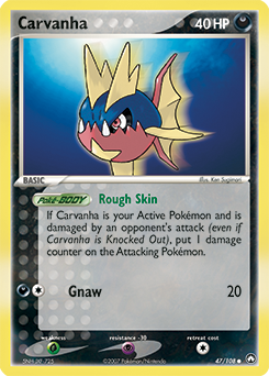 Carvanha 47/108 Pokémon card from Ex Power Keepers for sale at best price