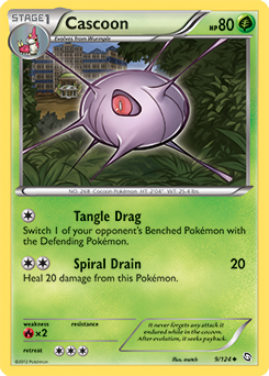 Cascoon 9/124 Pokémon card from Dragons Exalted for sale at best price