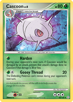 Cascoon 44/130 Pokémon card from Diamond & Pearl for sale at best price