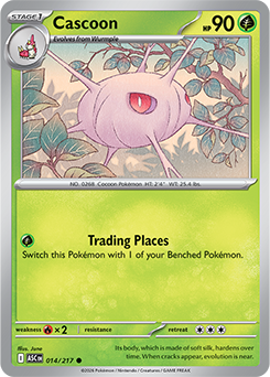 Cascoon 14/217 Pokémon card from Ascended Heroes for sale at best price