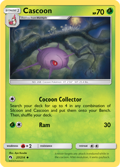 Cascoon 27/214 Pokémon card from Lost Thunder for sale at best price