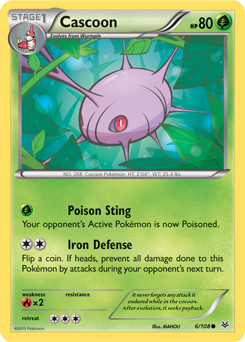 Cascoon 6/108 Pokémon card from Roaring Skies for sale at best price