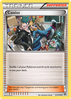 Uncommon Pokémon card Cassius 115/146 from X&Y expansion