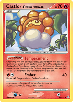Castform Sunny Form 51/146 Pokémon card from Legends Awakened for sale at best price