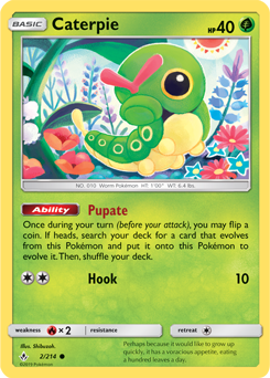 Caterpie 2/214 Pokémon card from Unbroken Bonds for sale at best price