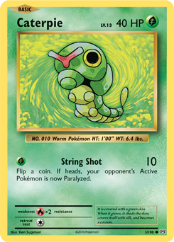 Caterpie 3/108 Pokémon card from Evolutions for sale at best price
