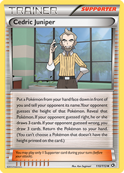 Carte Pokémon Cedric Juniper 110/113 de la série Legendary Treasures en vente au meilleur prix