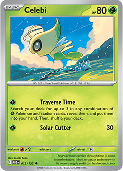 Uncommon Pokémon card Celebi 12/132 from Mega Evolution expansion
