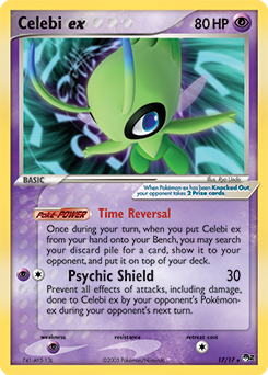 Pokémon ex Pokémon card Celebi EX 17/17 from POP 2 expansion