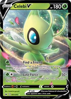 Celebi V 1/202 Pokémon card from Sword & Shield for sale at best price