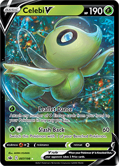 Celebi V 7/198 Pokémon card from Chilling Reign for sale at best price