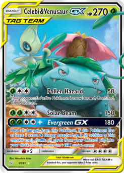 Celebi Venusaur GX 1/181 Pokémon card from Team Up for sale at best price