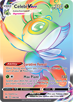 Pokemon Card   CELEBI VMAX   Ultra Rare  008/198  CHILLING REIGN  *MINT* 