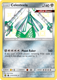 Shining Pokémon Pokémon card Celesteela SV32/SV94 from Hidden Fates expansion
