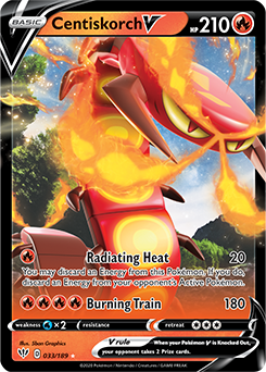 Centiskorch V 33/189 Pokémon card from Darkness Ablaze for sale at best price