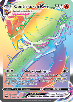 Centiskorch VMAX 191/189 Pokémon card from Darkness Ablaze for sale at best price