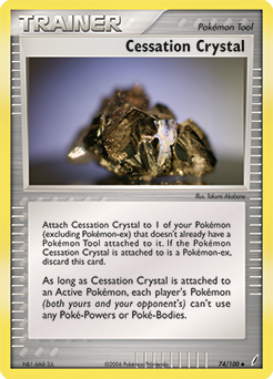 Uncommon Pokémon card Cessation Crystal 74/100 from Ex Crystal Guardians expansion