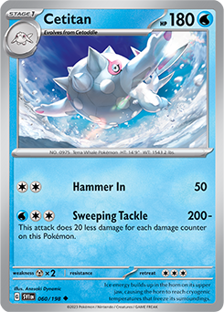 Uncommon Pokémon card Cetitan 060/198 from Scarlet & Violet expansion