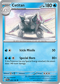 Uncommon Pokémon card Cetitan 055/193 from Paldea Evolved expansion