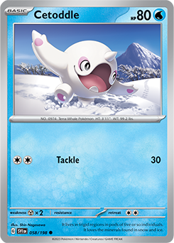 Common Pokémon card Cetoddle 058/198 from Scarlet & Violet expansion