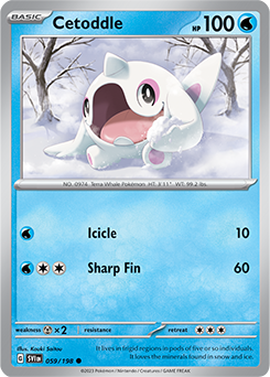 Common Pokémon card Cetoddle 059/198 from Scarlet & Violet expansion