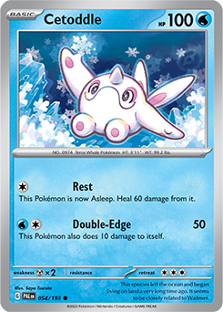 Common Pokémon card Cetoddle 054/193 from Paldea Evolved expansion