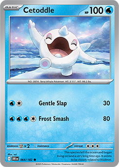 Common Pokémon card Cetoddle 64/182 from Destined Rivals expansion
