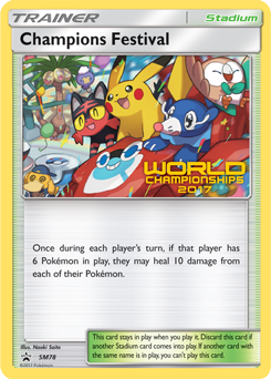 Carte Pokémon Promo Festival des Champions SM78 de la série Promos Soleil et Lune
